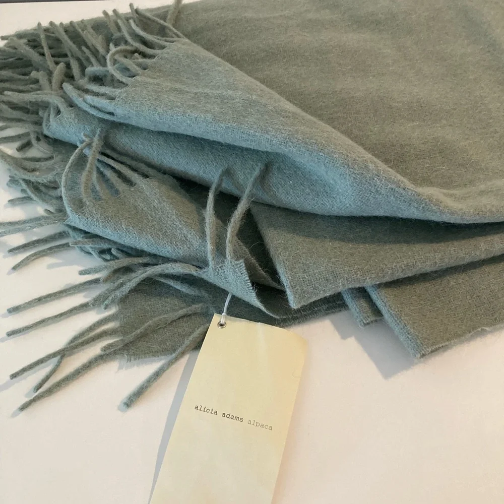 Alicia Adams Alpaca Throw Blanket Teal Green Alpaca Wool